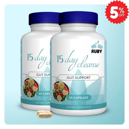 15-Daagse Detox – Ondersteuning voor darmen en colon | Cafeïnevrij | Geavanceerde formule met senna, cascara sagrada & psylliumvezels | Non-GMO | 30 capsules